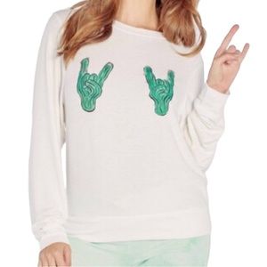 ❌SOLD❌ Wildfox Rock On Saguaro Baggy Beach Jumper in Vanilla (Off White) NWT